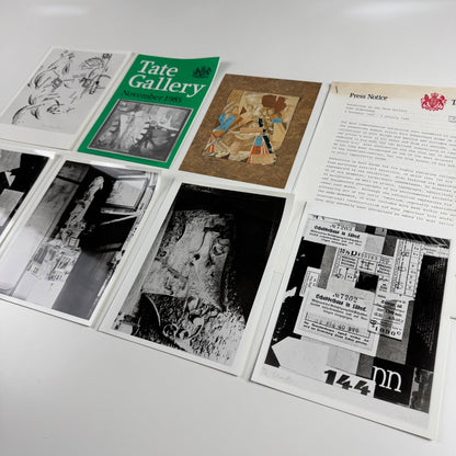 Ephemera relating to Kurt Schwitters Tate Gallery exhibition 1985/6