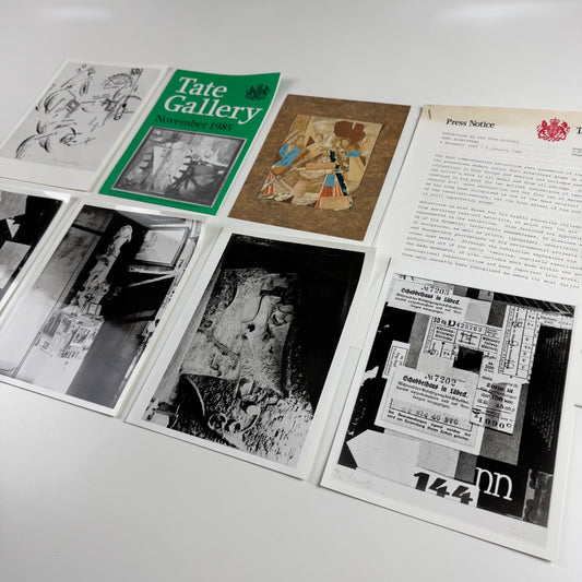 Ephemera relating to Kurt Schwitters Tate Gallery exhibition 1985/6
